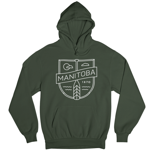 MB Cottage Hoodie | White on Forest Green
