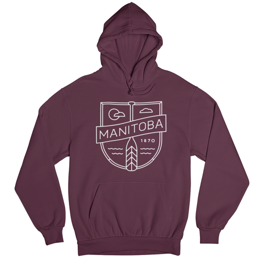 MB Cottage Hoodie | White on Maroon