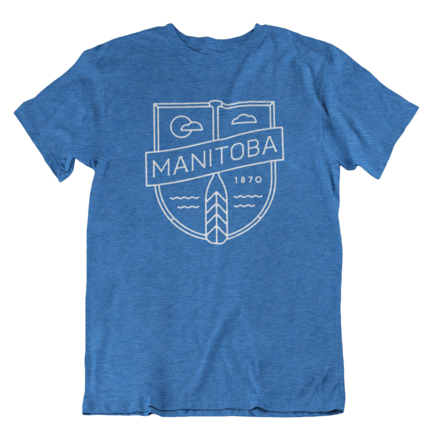 MB Cottage Tee | White on Heather Royal