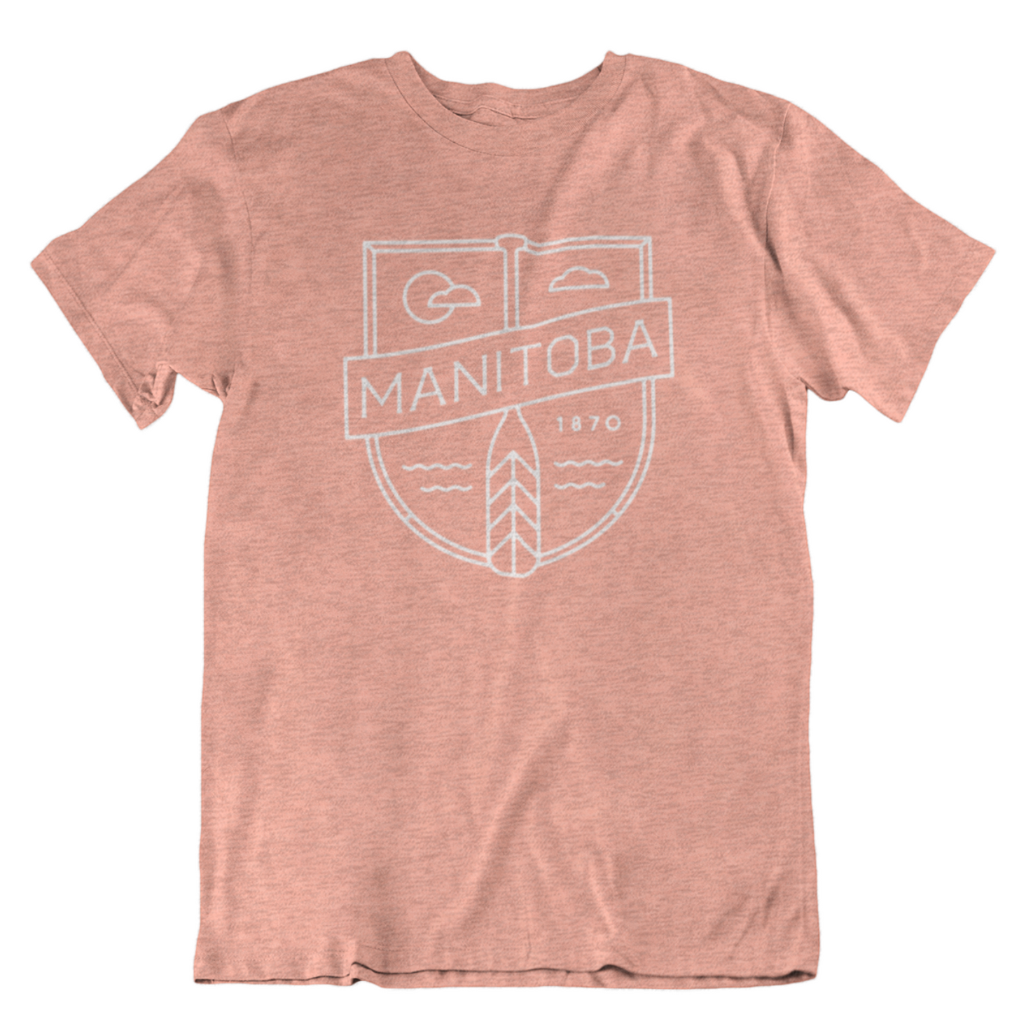 MB Cottage Tee | White on Heather Sunset
