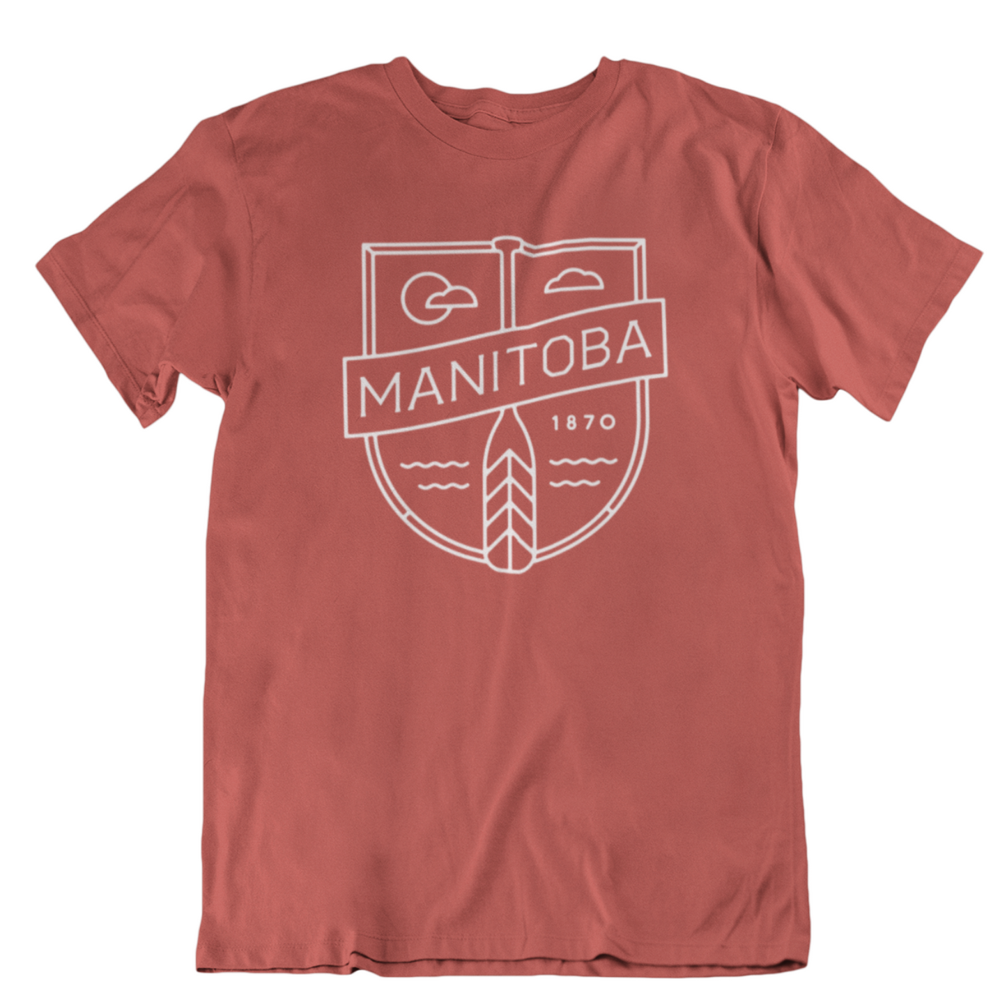 MB Cottage Tee | White on Burnt Orange