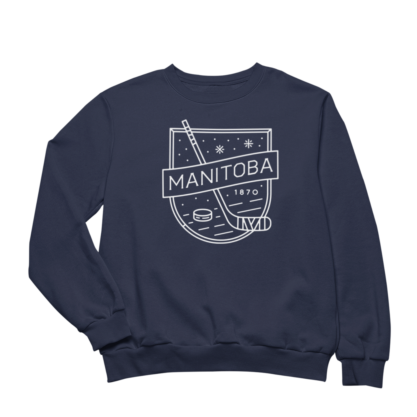 MB Hockey Crewneck | White on Navy