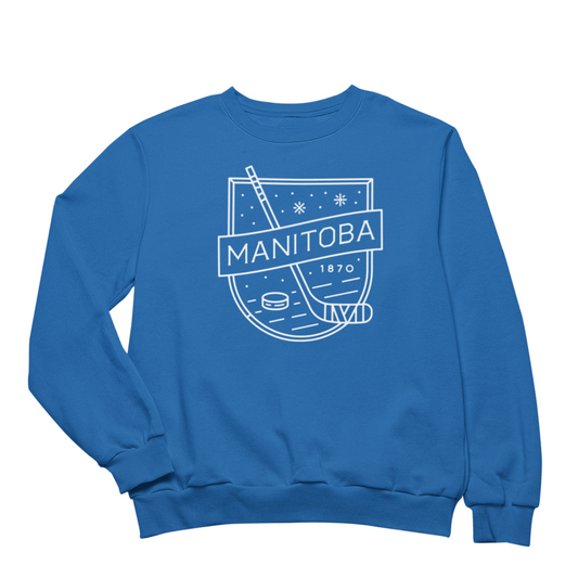 MB Hockey Crewneck | White on Royal