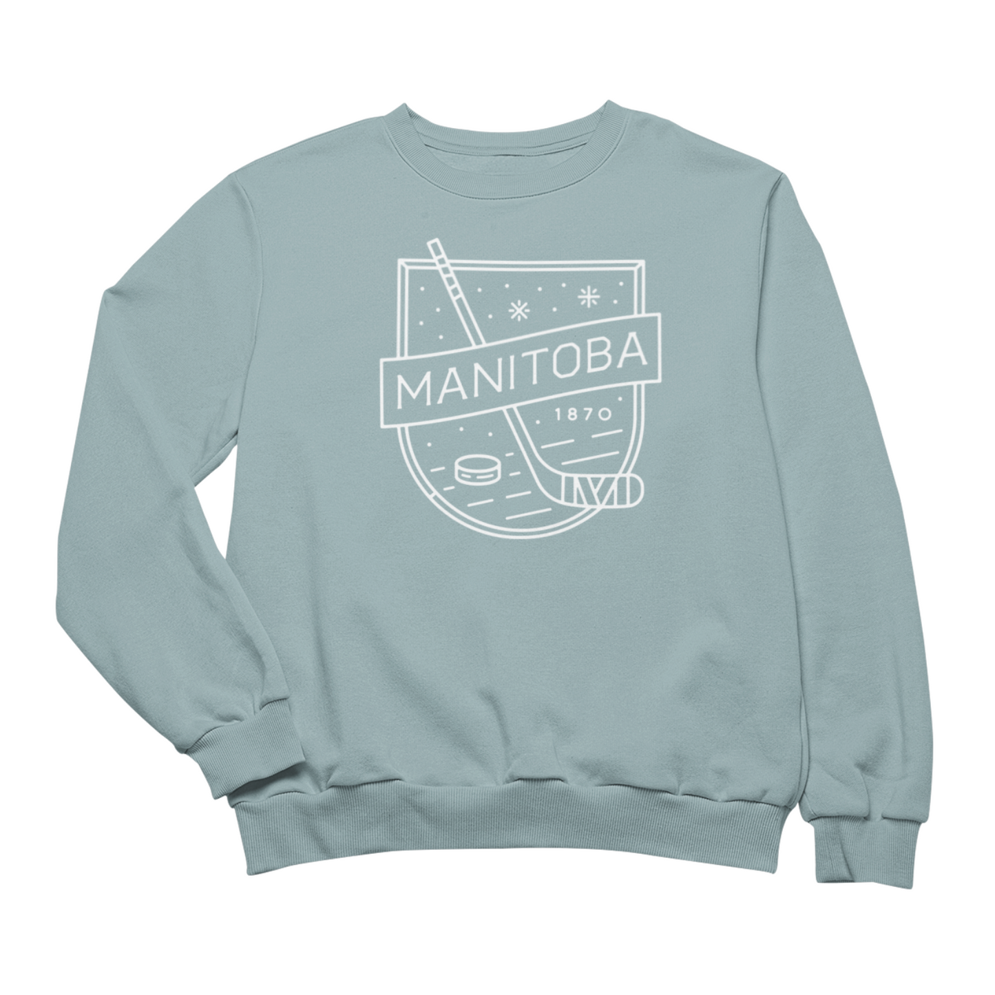 MB Hockey Crewneck | White on Sage