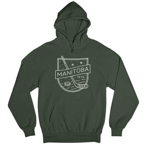 MB Hockey Hoodie | White on Forest