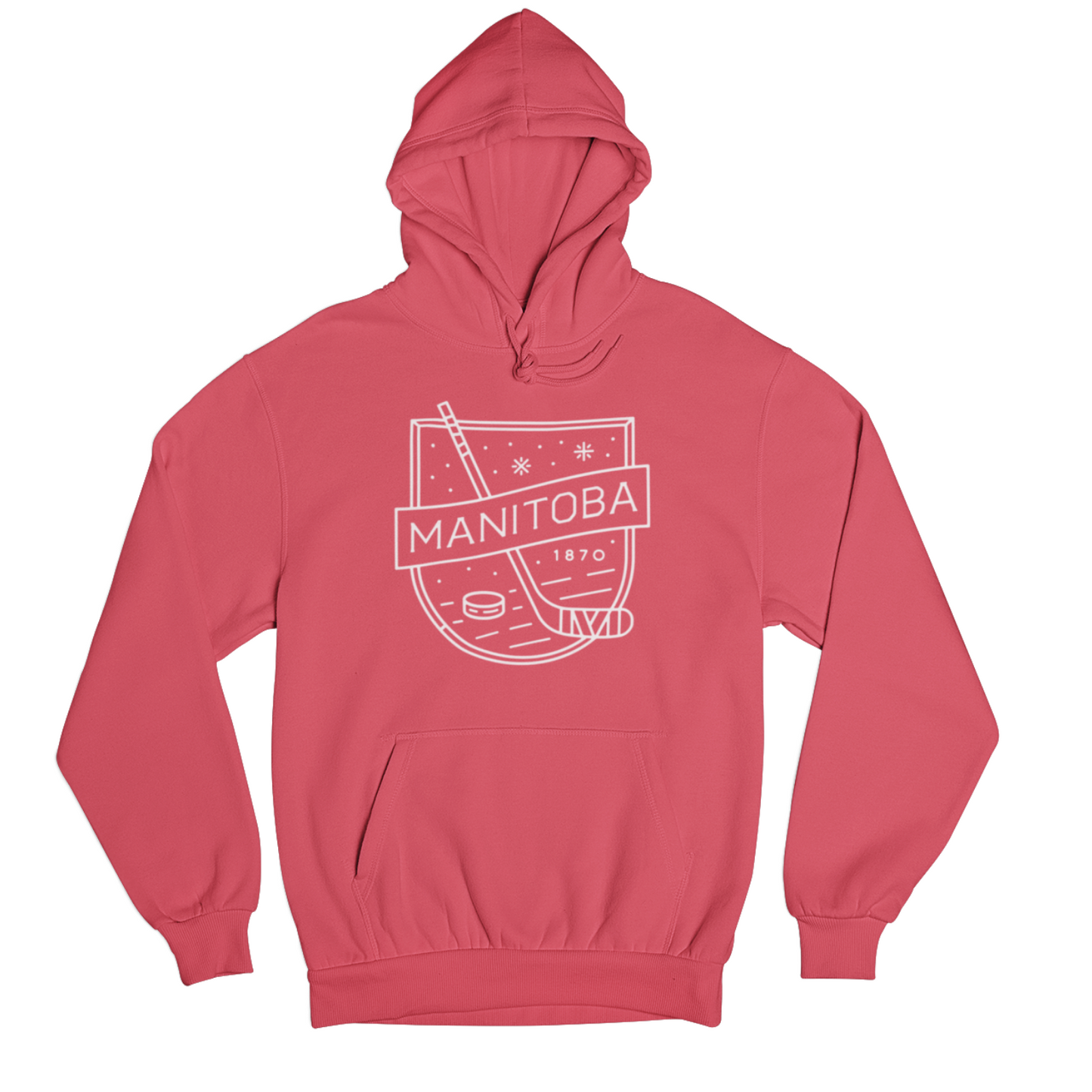 MB Hockey Hoodie | White on Red