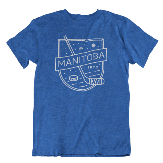 MB Hockey Tee | White on Heather Royal