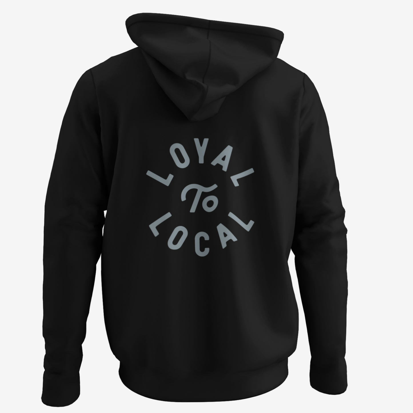 Loyal To Local Zip Up Hoodie | Slate on Black