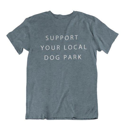 Support Your Local Dog Park Tee | Heather Slate