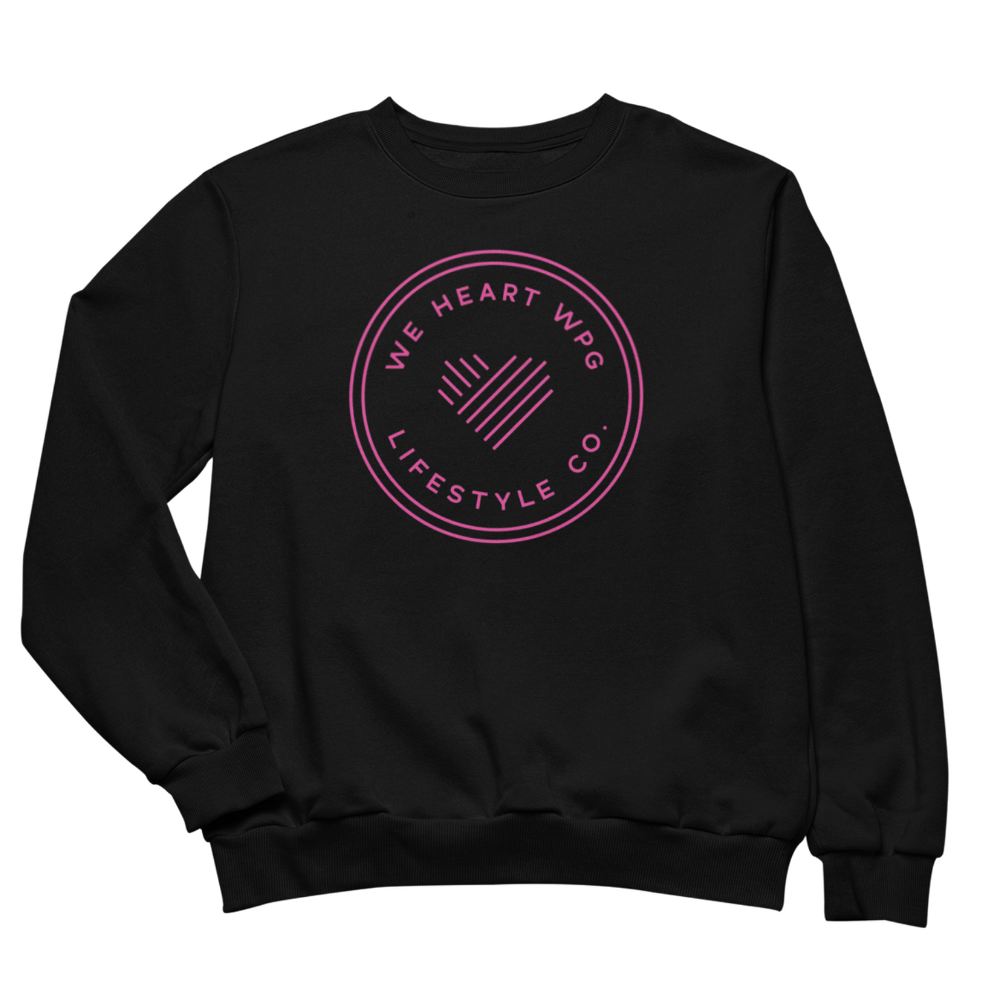 WHW Lifestyle Crewneck | Pink on Black