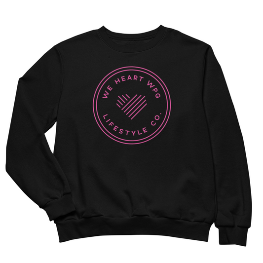 WHW Lifestyle Crewneck | Pink on Black