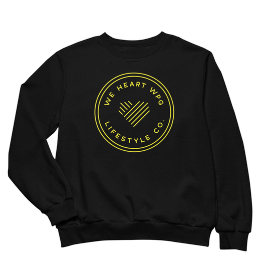WHW Lifestyle Crewneck | Yellow on Black