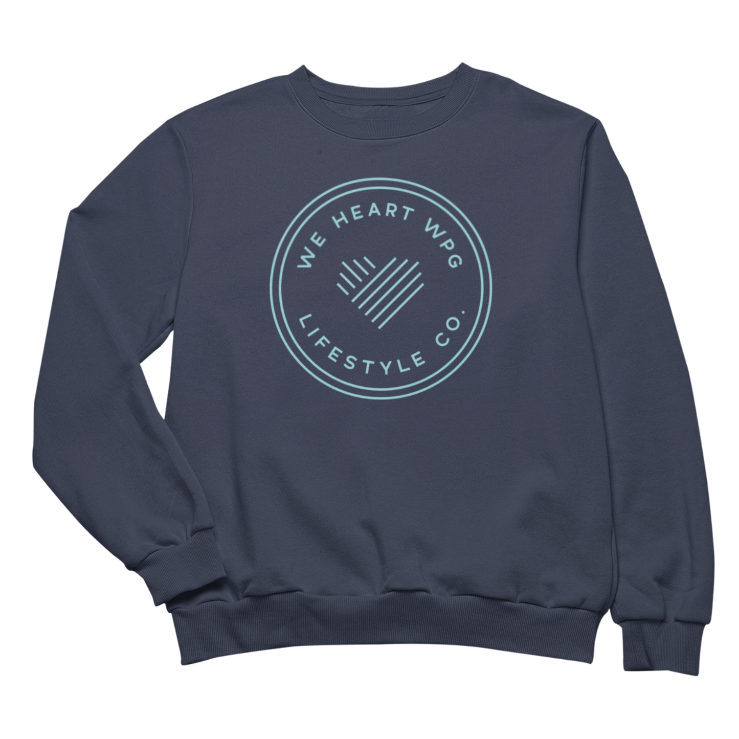 WHW Lifestyle Crewneck | Teal on Navy