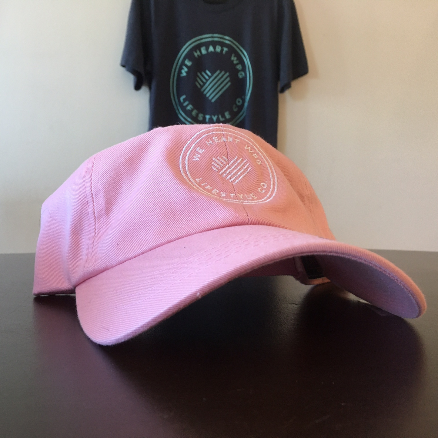 WHW Lifestyle Dad Hat | White on Pink