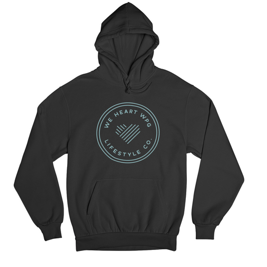 WHW Lifestyle Hoodie | Teal on Black