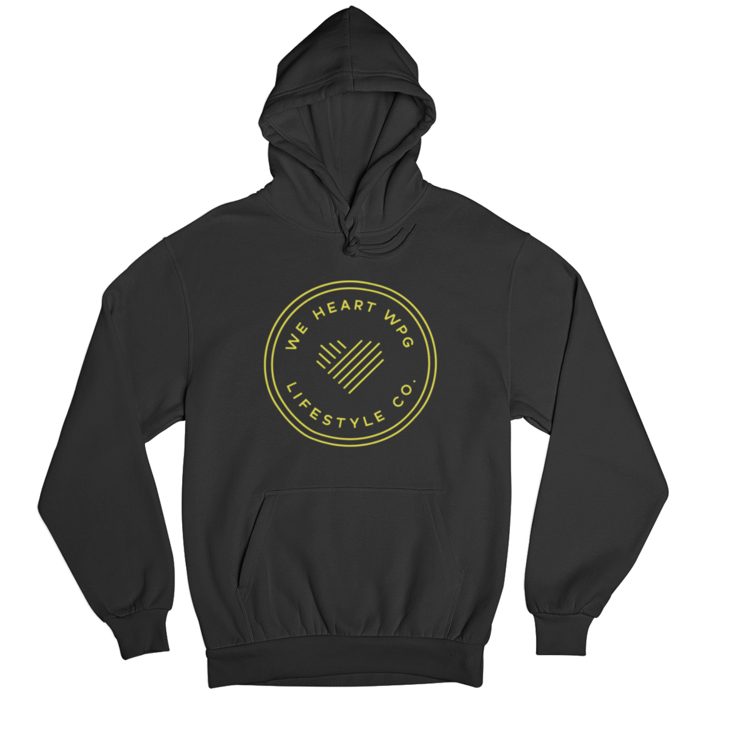 WHW Lifestyle Hoodie | Yellow on Black