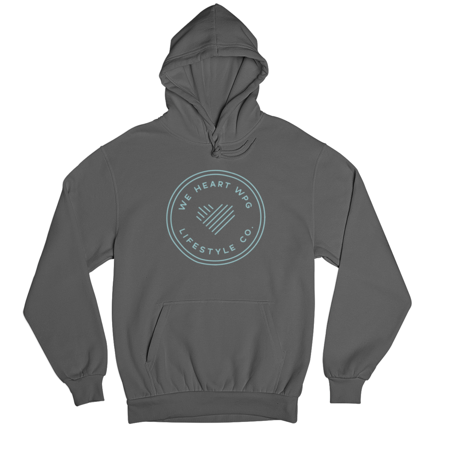 WHW Lifestyle Hoodie | Teal on Charcoal