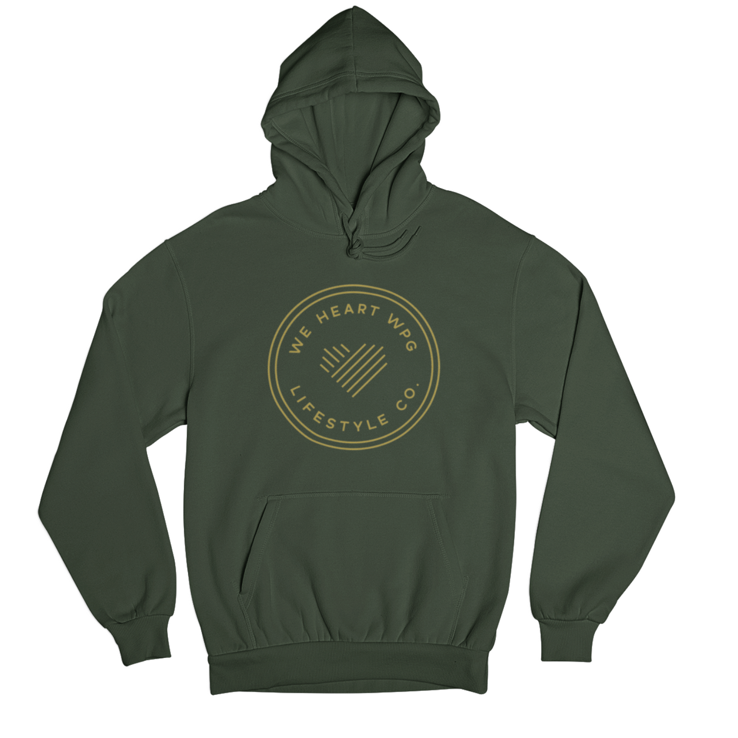 WHW Lifestyle Hoodie | Gold on Forest