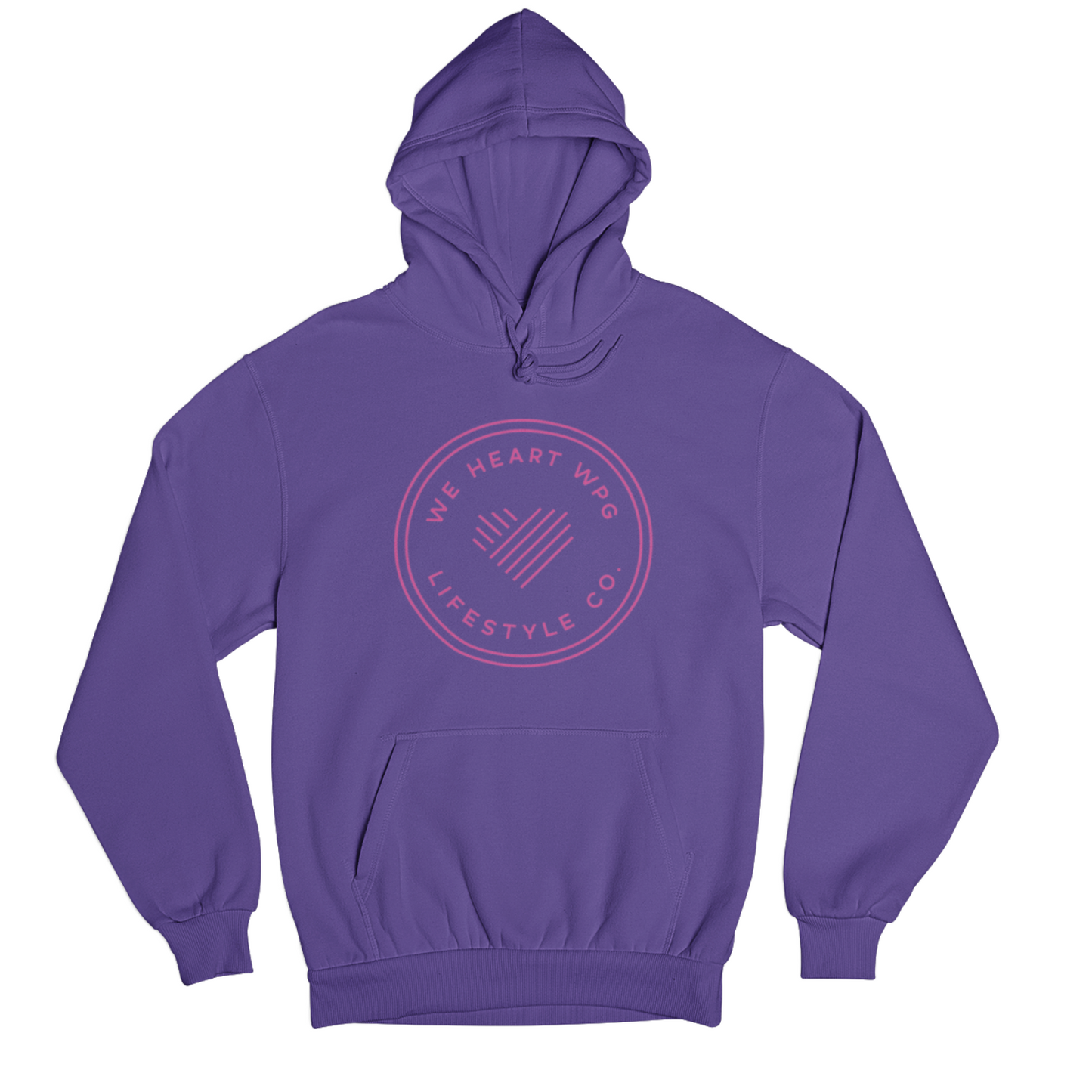 WHW Lifestyle Hoodie | Pink on Purple