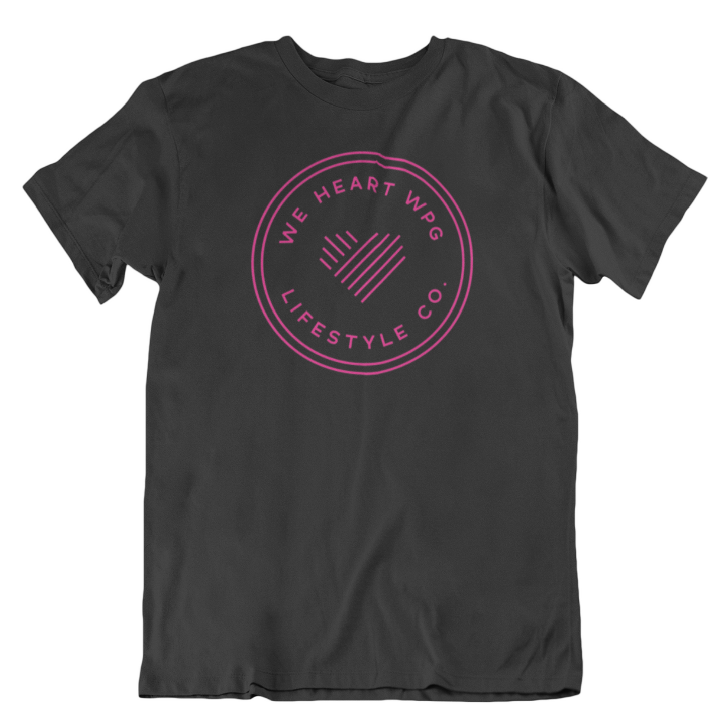 WHW Lifestyle Tee | Pink on Black