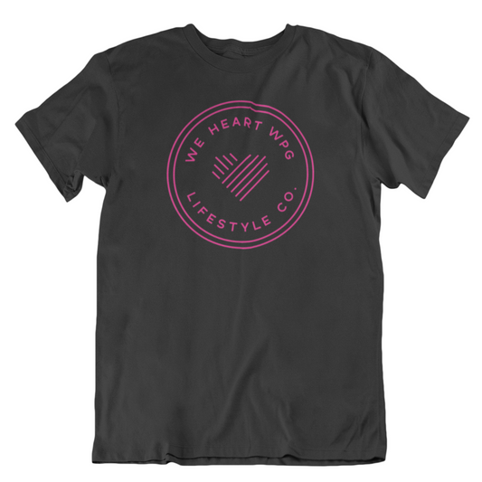 WHW Lifestyle Tee | Pink on Black