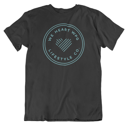 WHW Lifestyle Tee | Teal on Black