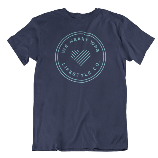 WHW Lifestyle Tee | Teal on Navy