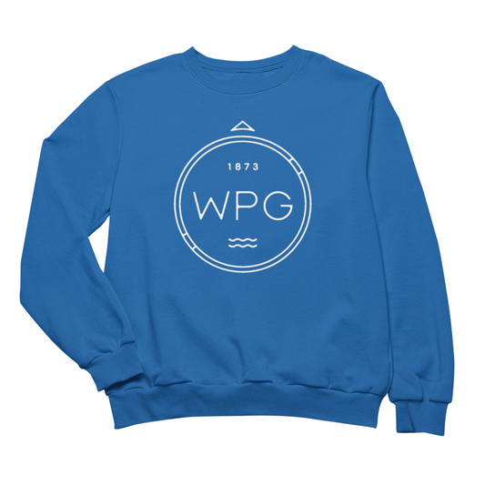WPG Compass Crewneck | White on Royal