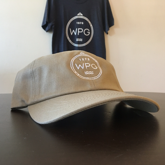 WPG Compass Dad Hat | White on Tan