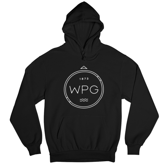 WPG Compass Hoodie | White on Black