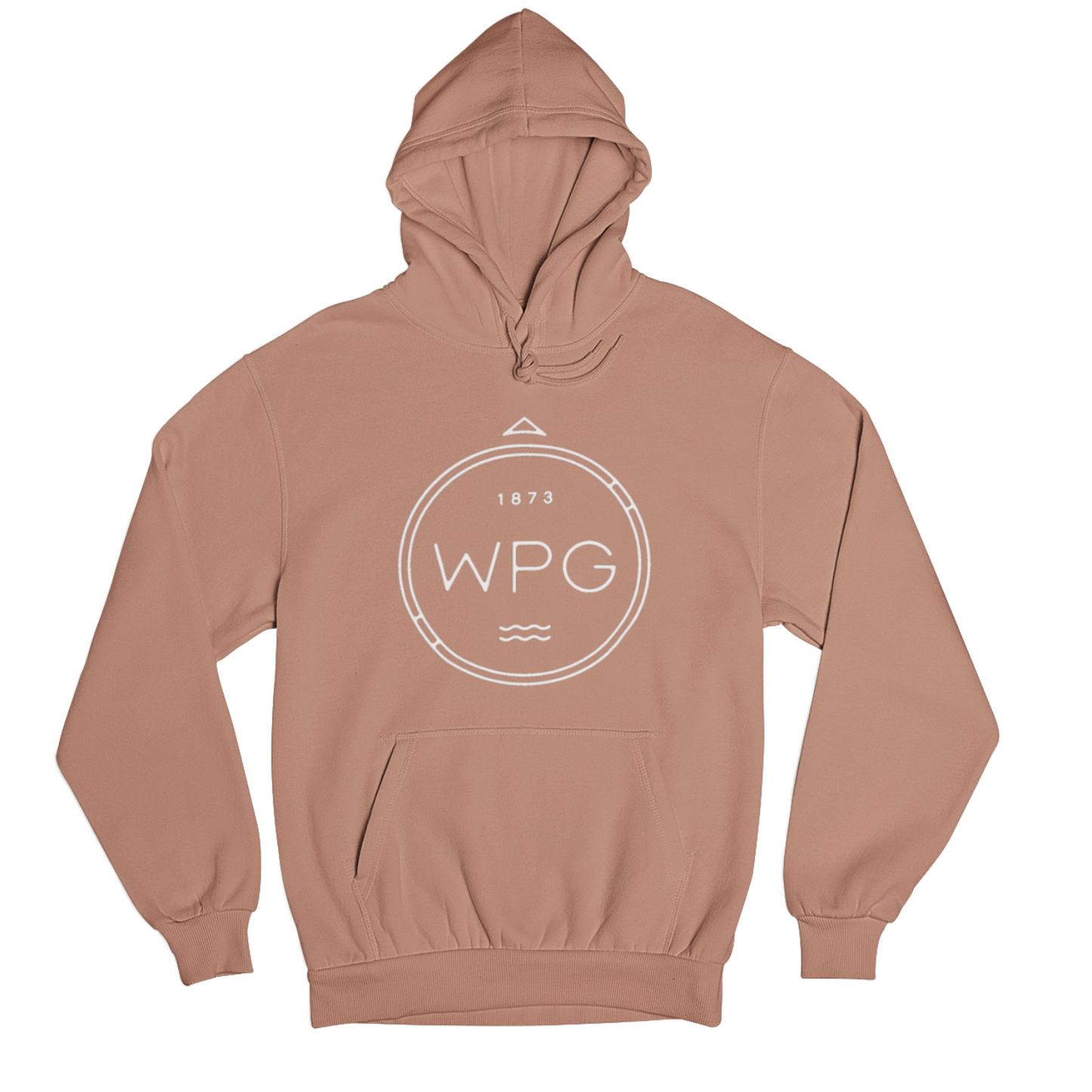 WPG Compass Hoodie | White on Dusty Rose