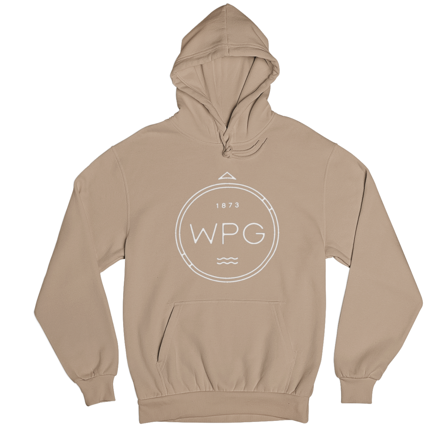 WPG Compass Hoodie | White on Sandstone
