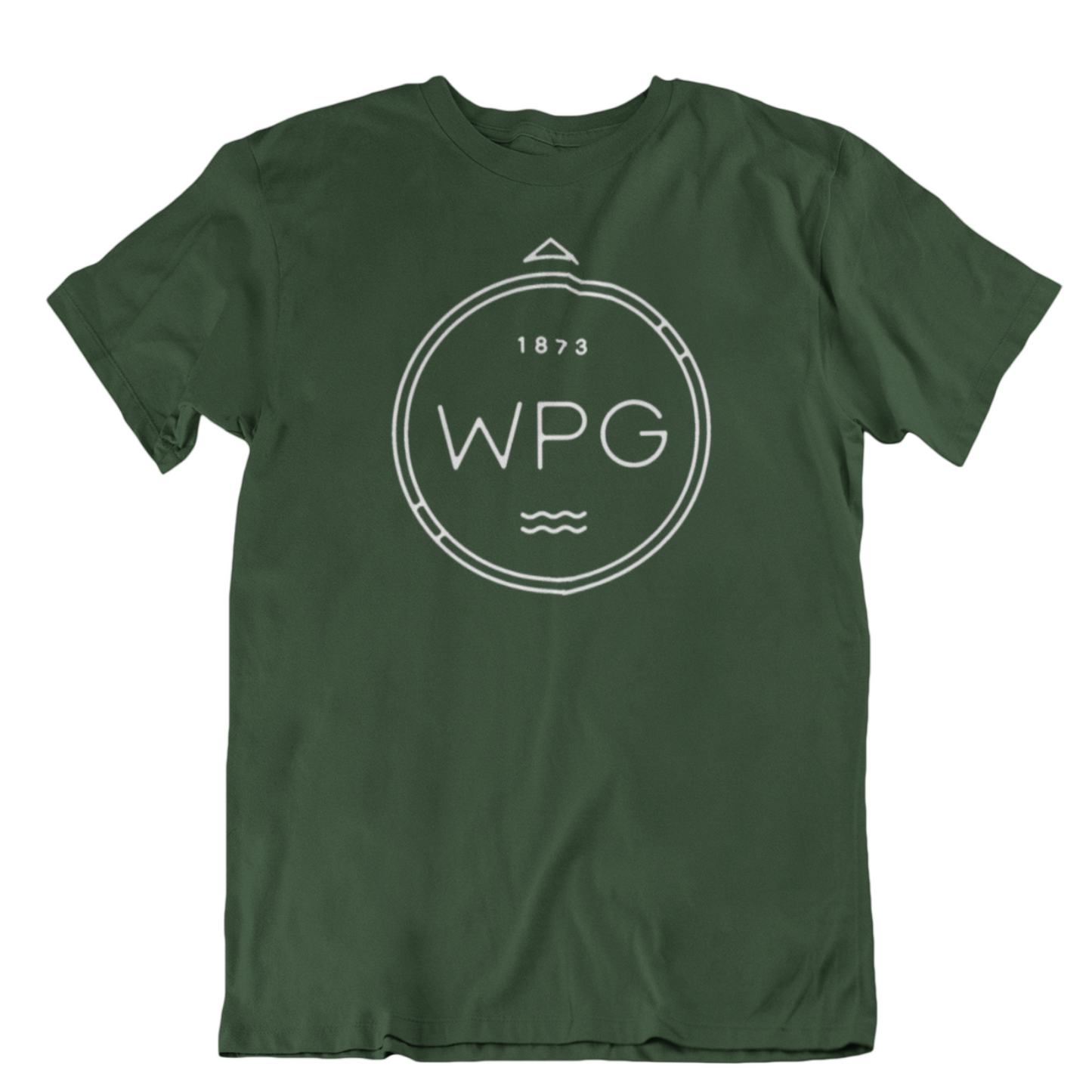 WPG Compass Tee | White on Forest