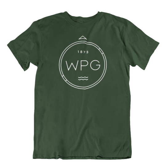 WPG Compass Tee | White on Forest