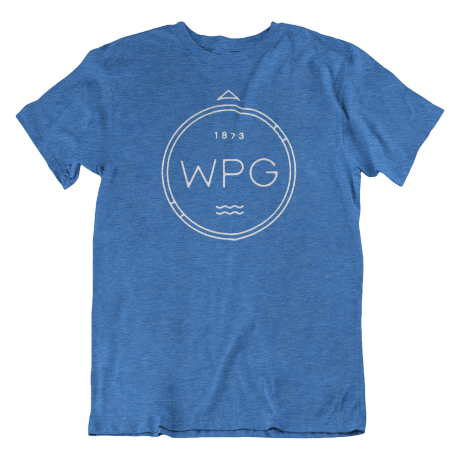 WPG Compass Tee | White on Heather Royal