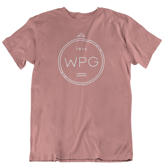 WPG Compass Tee | White on Mauve