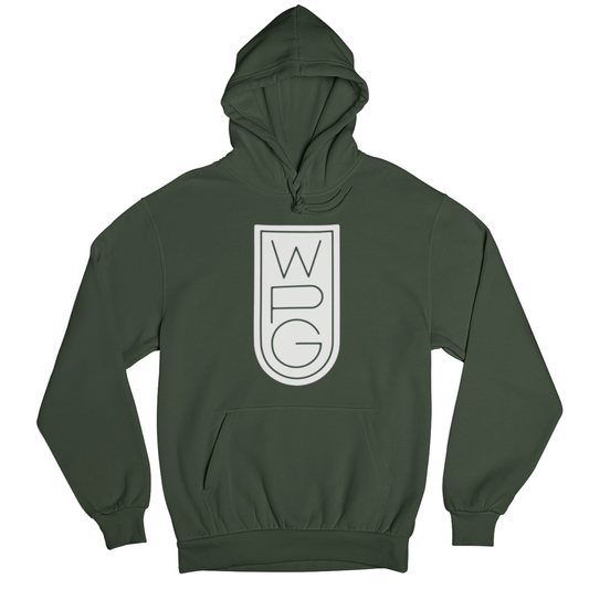 WPG Crest Hoodie | White on Forest Green