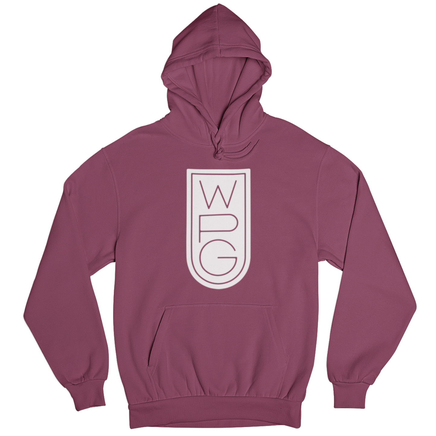 WPG Crest Hoodie | White on Maroon