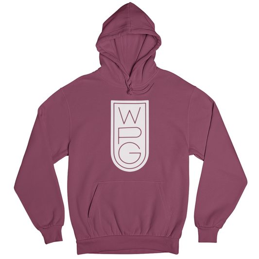 WPG Crest Hoodie | White on Maroon