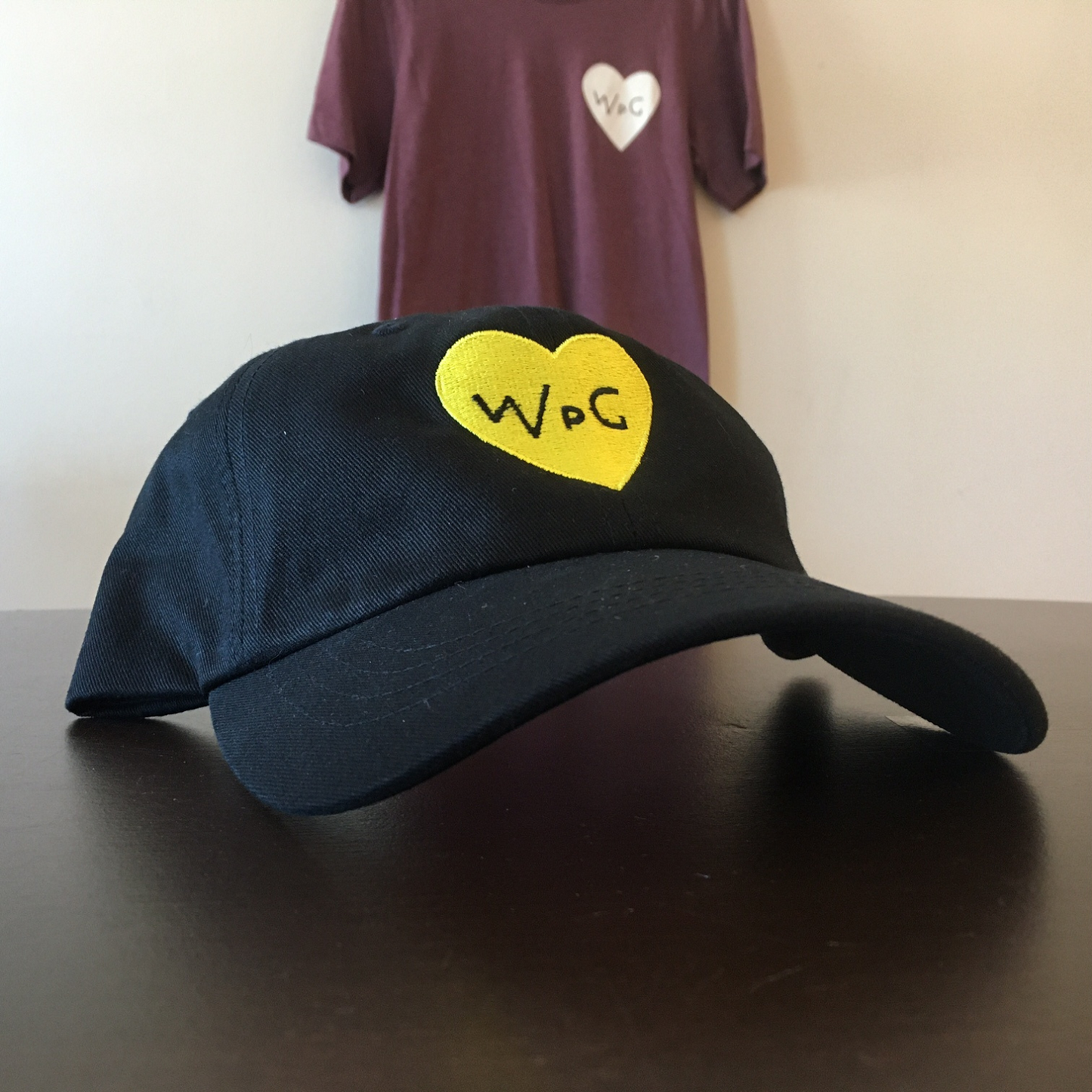 WPG Heart Dad Hat | Yellow on Black