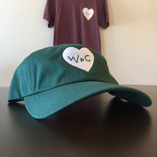 WPG Heart Dad Hat | White on Forest