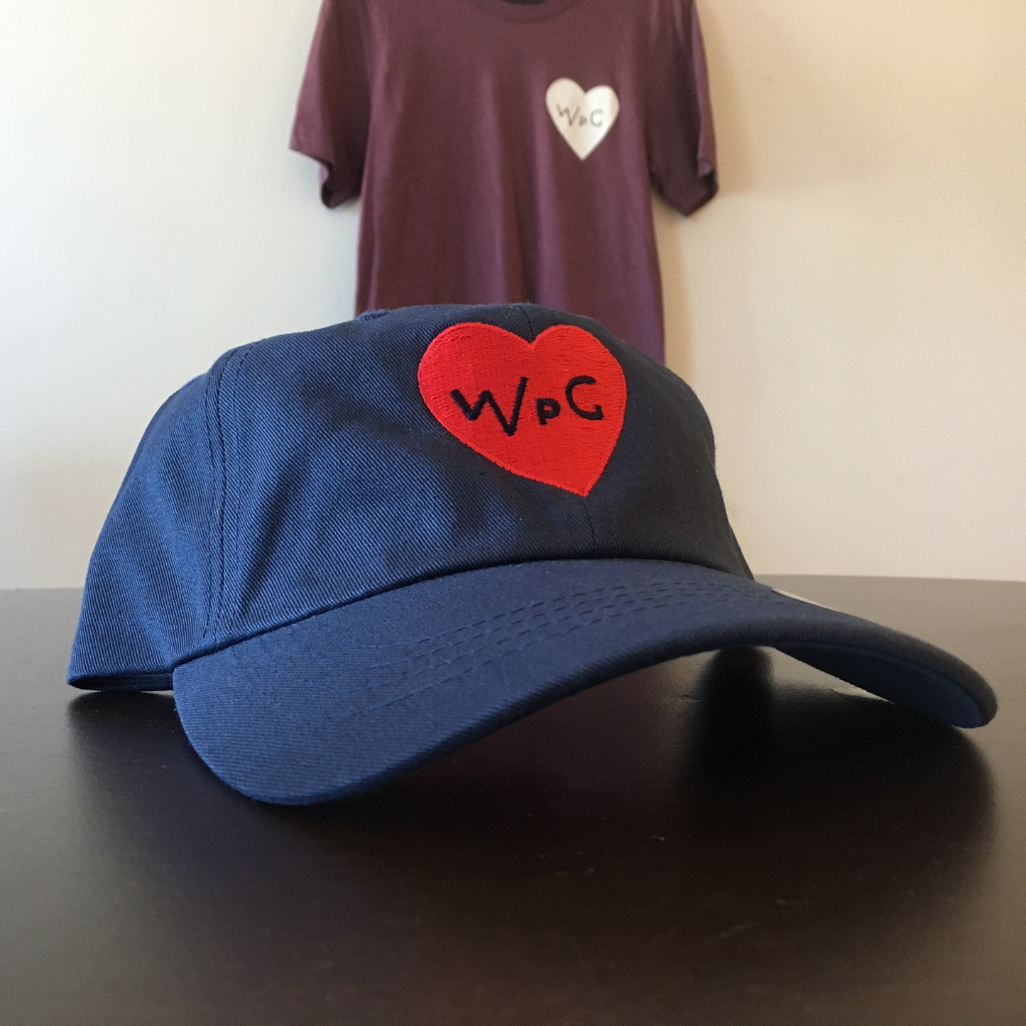 WPG Heart Dad Hat | Red on Navy