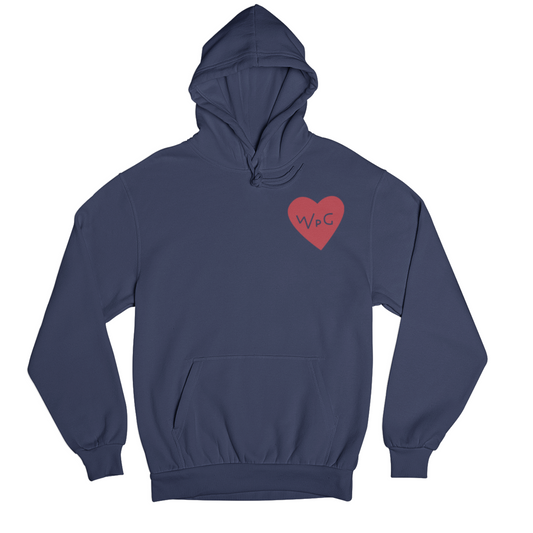 WPG Heart Hoodie | Red on Navy