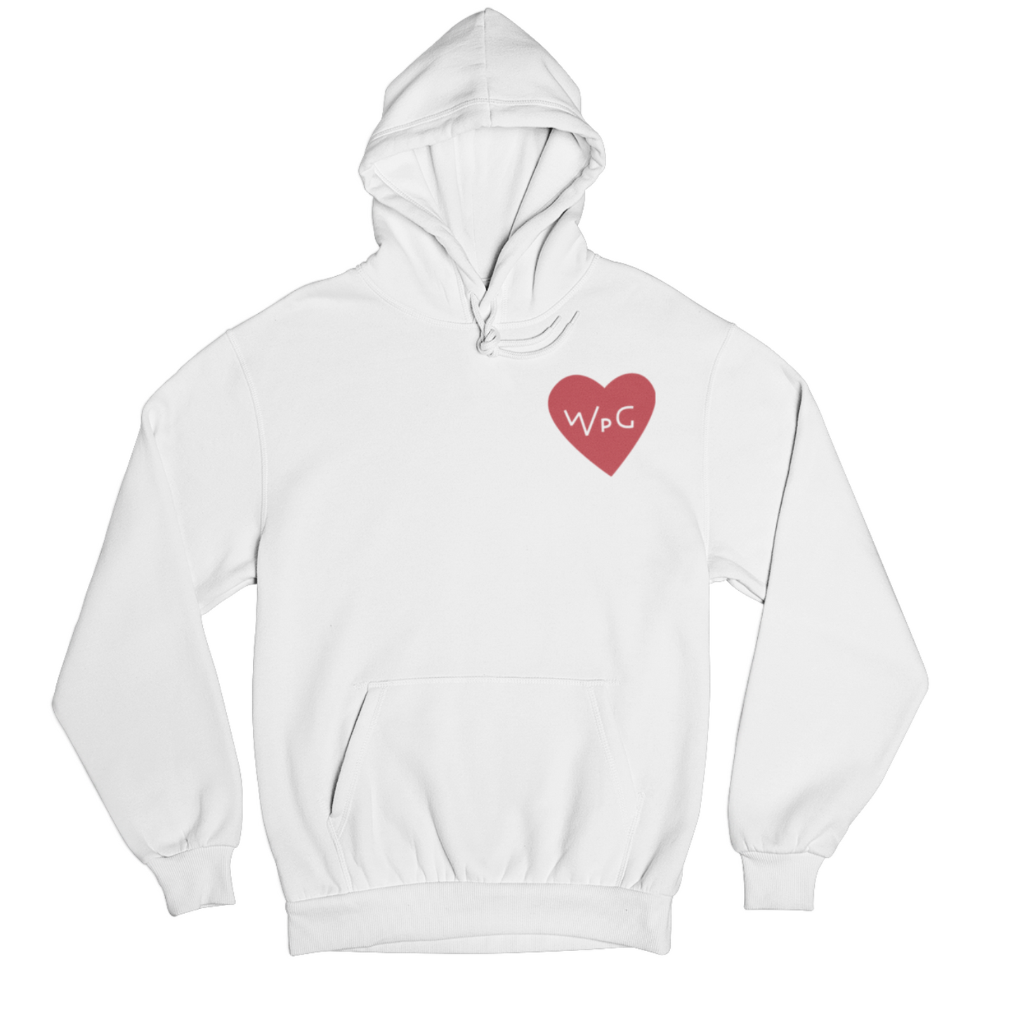 WPG Heart Hoodie | Red on White