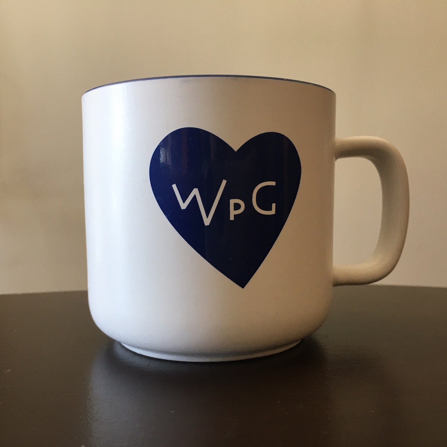 WPG Heart Coffee Mug | Navy on White