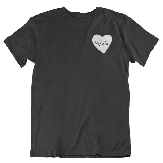 WPG Heart Tee | White on Black