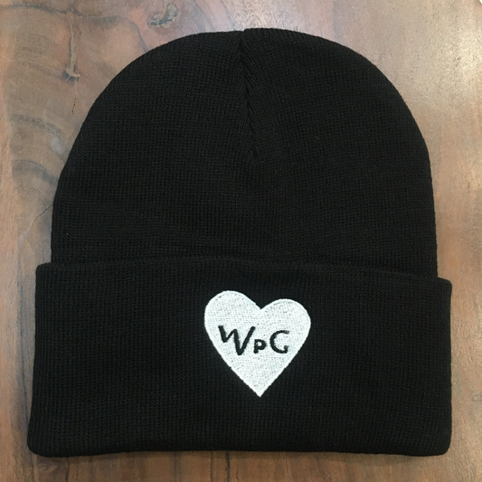WPG Heart Toque | White on Black