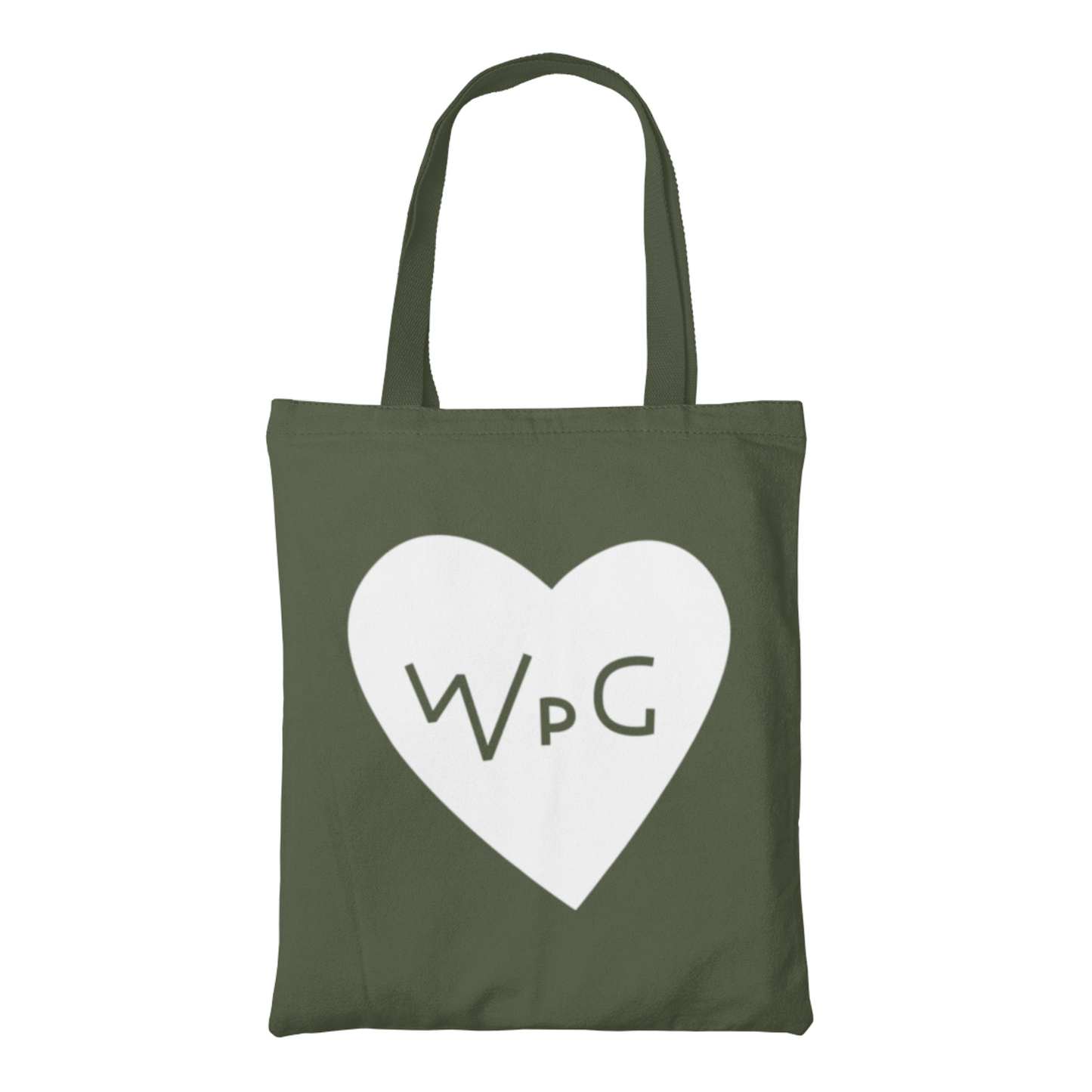 WPG Heart Tote | White on Forest