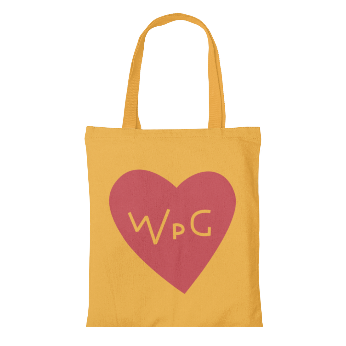 WPG Heart Tote | Red on Gold