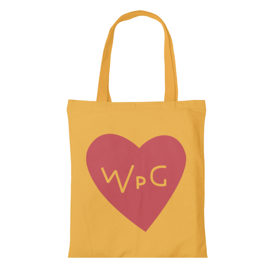 WPG Heart Tote | Red on Gold